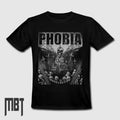 Phobia T-Shirt, Phobia Unrelenting Tee-Shirt #3, Grindcore, Metal Band, Crust Punk, Metal Merch