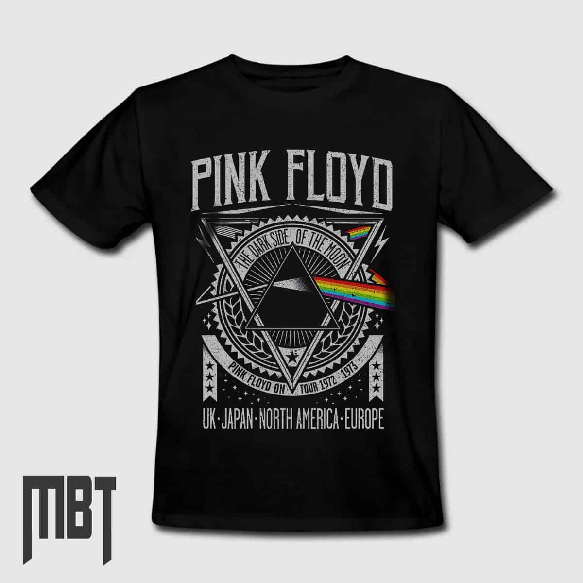 Pink Floyd T-Shirt, Pink Floyd UK Japan North America Europe Tour Tee-Shirt, Metal Merch