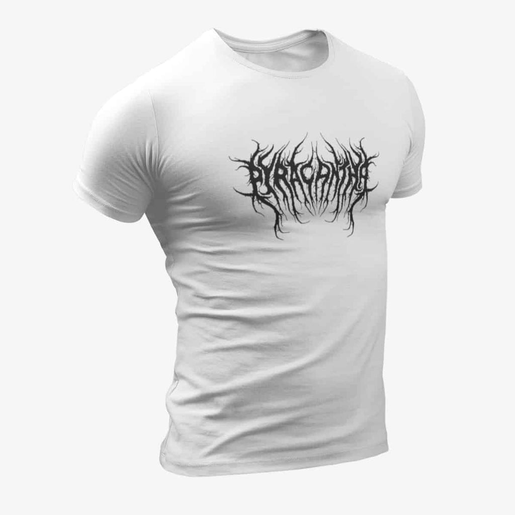 Pyracantha T-Shirt, Pyracantha Logo White T-Shirt, Black Metal Merchandise