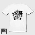 Rabies Band T-Shirt, Rabies Booze Blood and Fights Tee-Shirt, Metal Merch