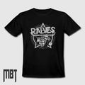 Rabies Band T-Shirt, Rabies Booze Blood and Fights Tee-Shirt, Metal Merch