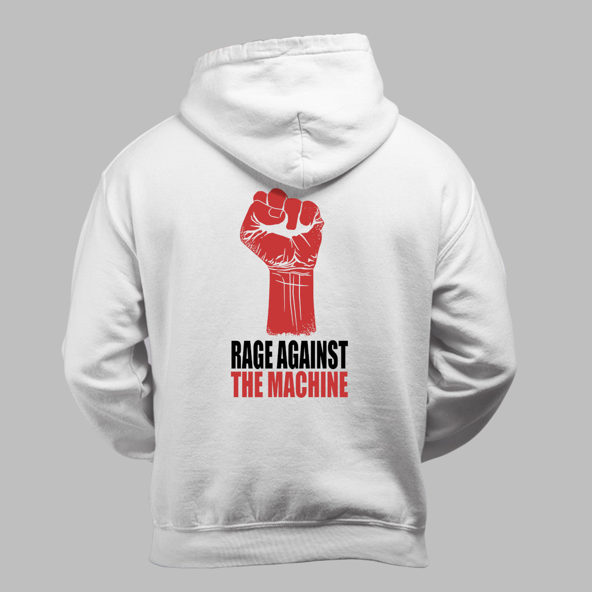 Rage Against The Machine Hoodie, Rage Against The Machine Artwork White Hoodie