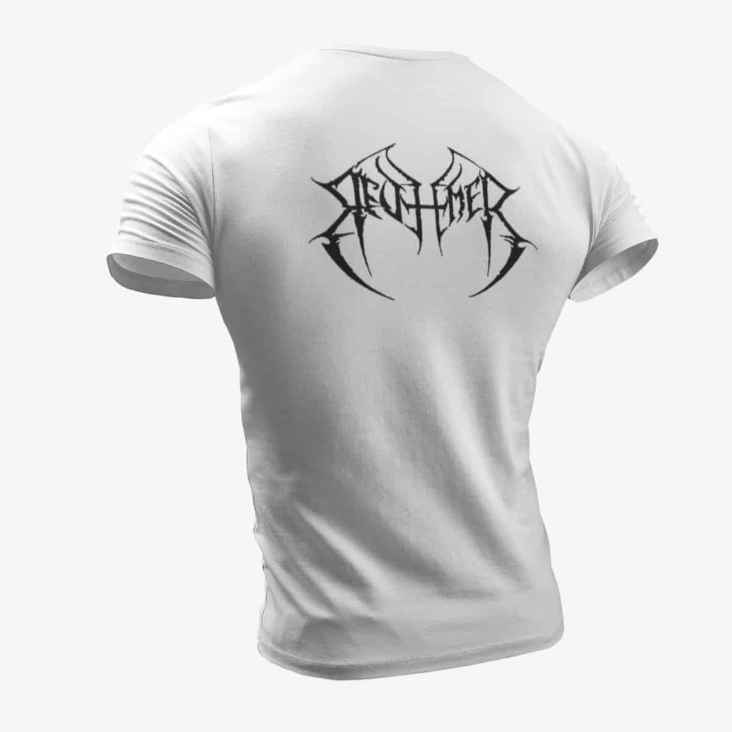 Redeemer T-Shirt, Redeemer Logo White T-Shirt, Doom Metal Merchandise