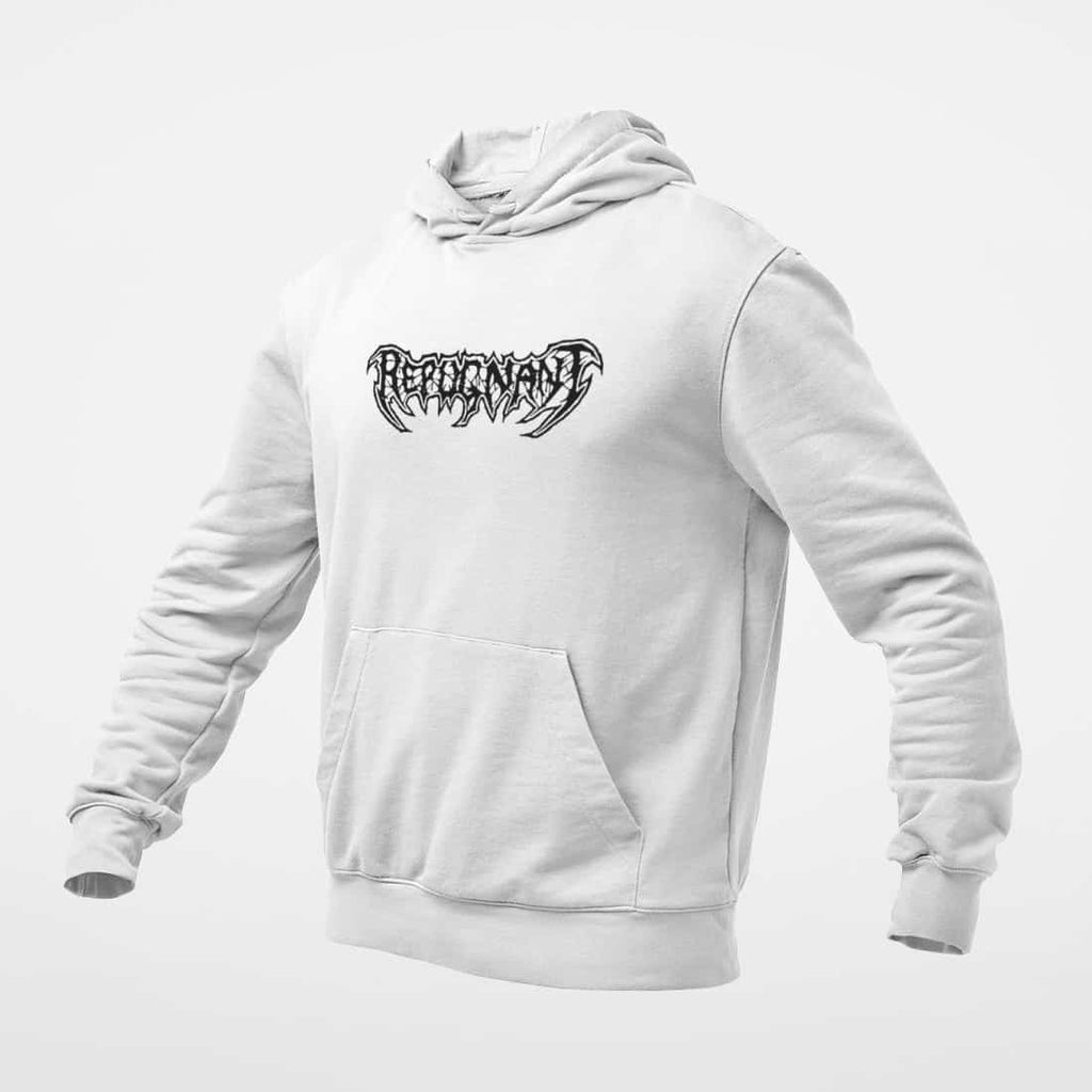 Repugnant Hoodie, Repugnant Logo White Hoodie, Thrash Metal Merchandise