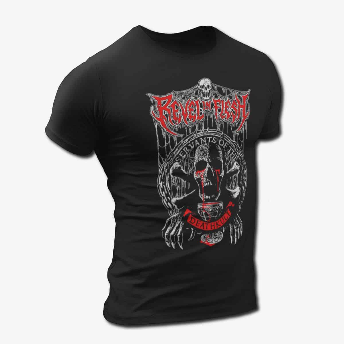 Revel In Flesh Band T-Shirt, Revel In Flesh Logo Artwork Tee, Death Metal Merch