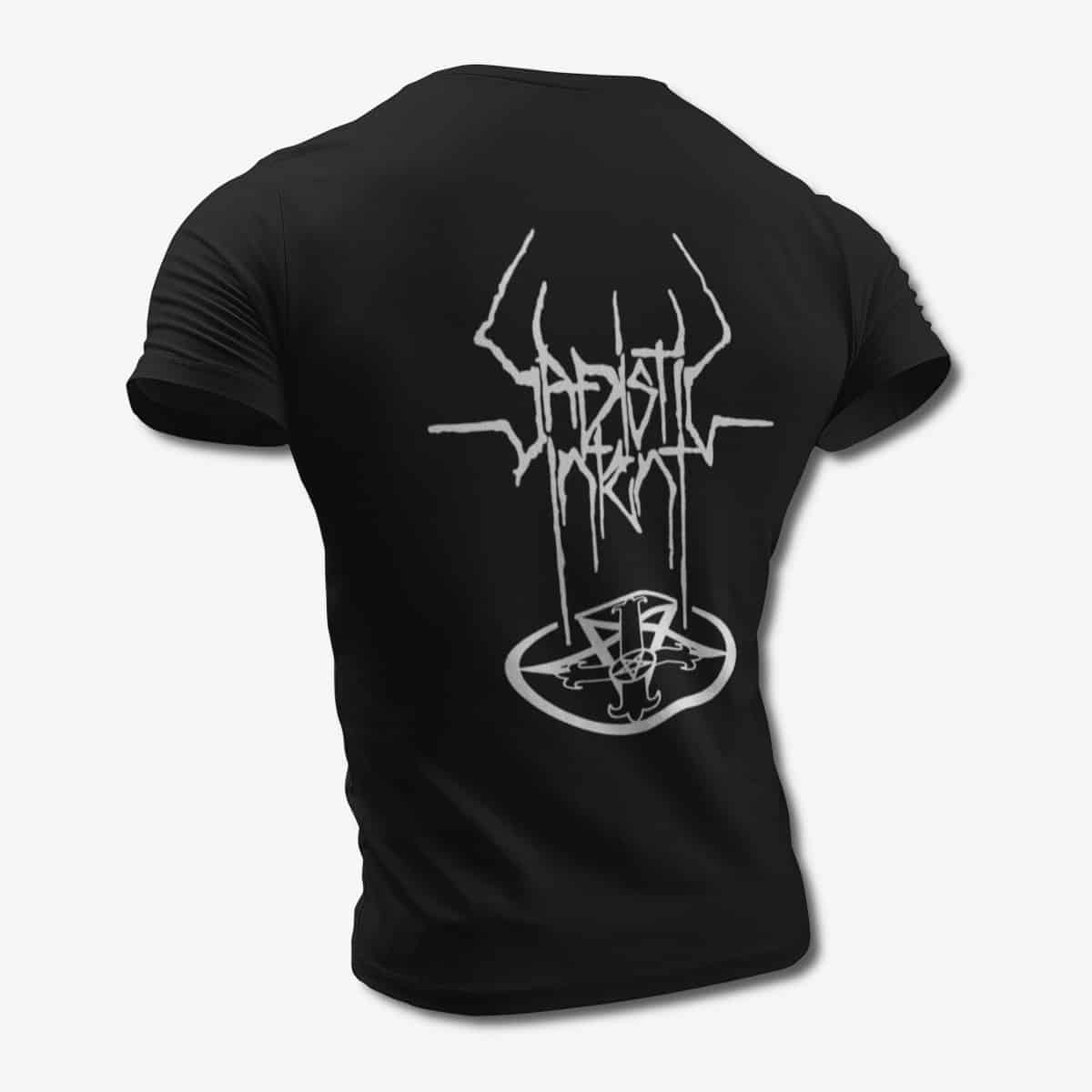Sadistic Intent T-Shirt, Sadistic Intent Logo Artwork Black Tee Shirt, Death Metal Merchandise