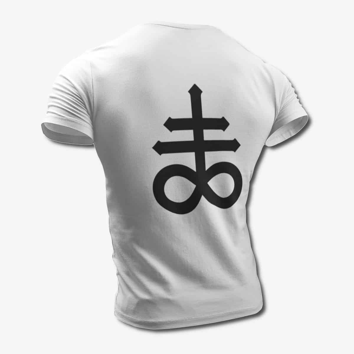 Satan’s Cross T-Shirt, Sigil of Satan White T-Shirt