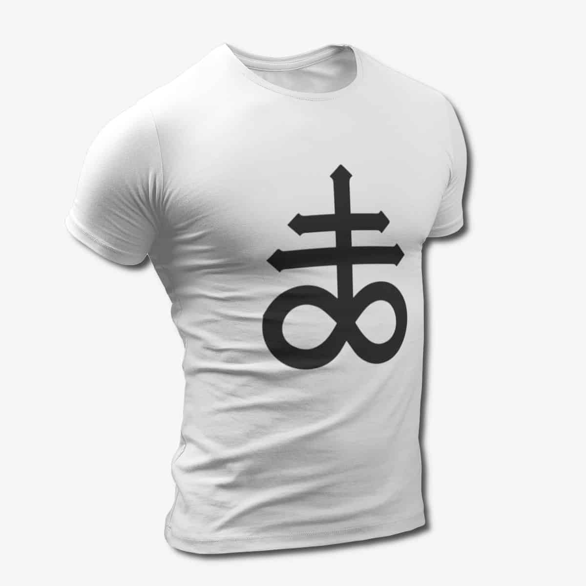 Satan’s Cross T-Shirt, Sigil of Satan White T-Shirt