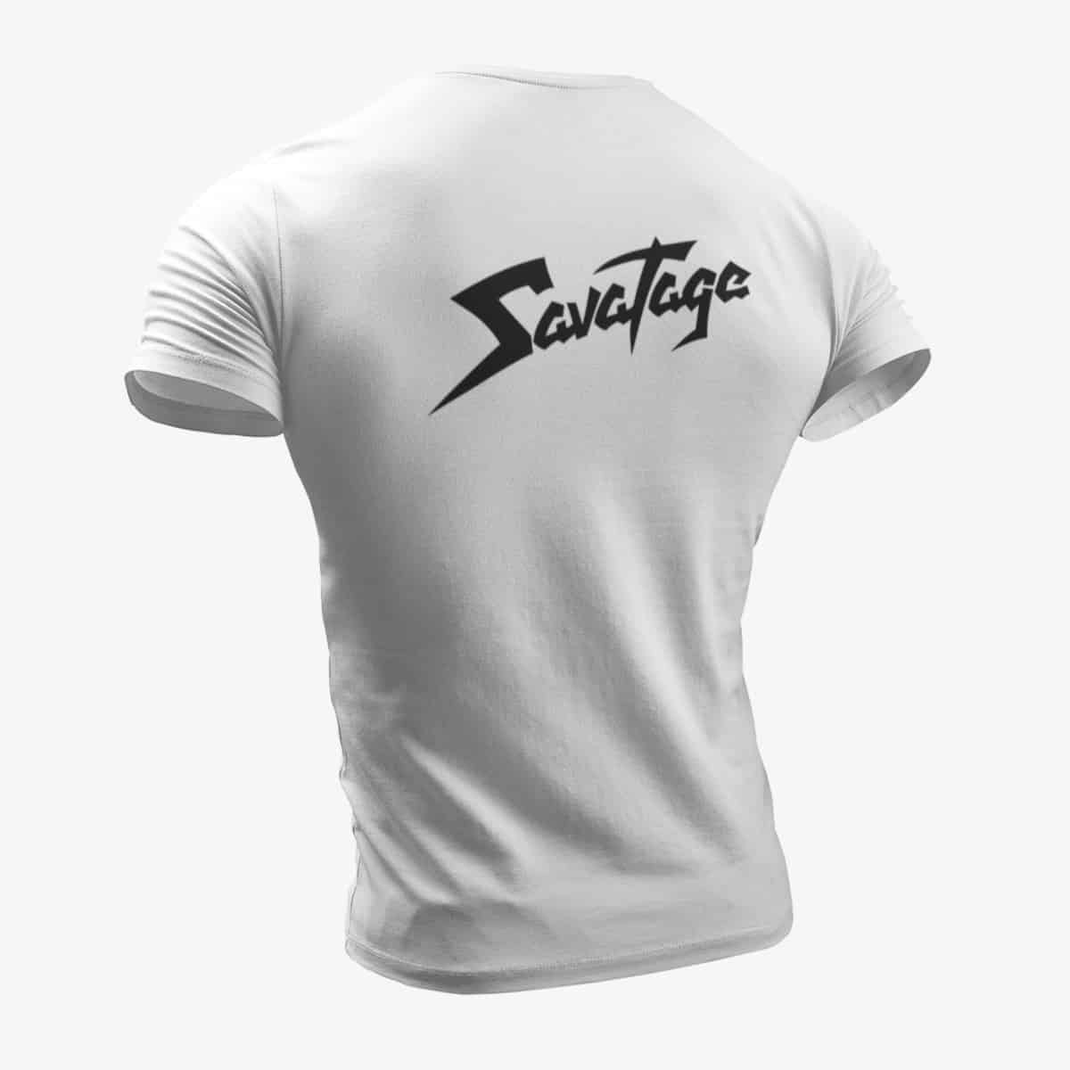 Savatage T-Shirt, Savatage Logo White T-Shirt, Progressive Metal Merchandise