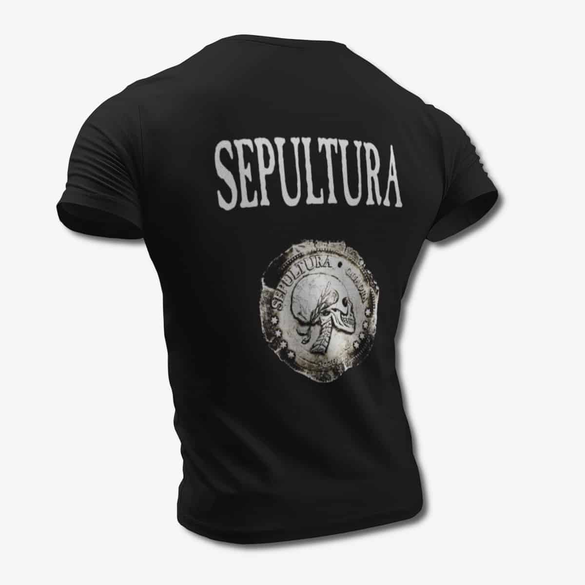 Sepultura T-Shirt, Sepultura Quadra Black Tee Shirt, Thrash Metal Merchandise