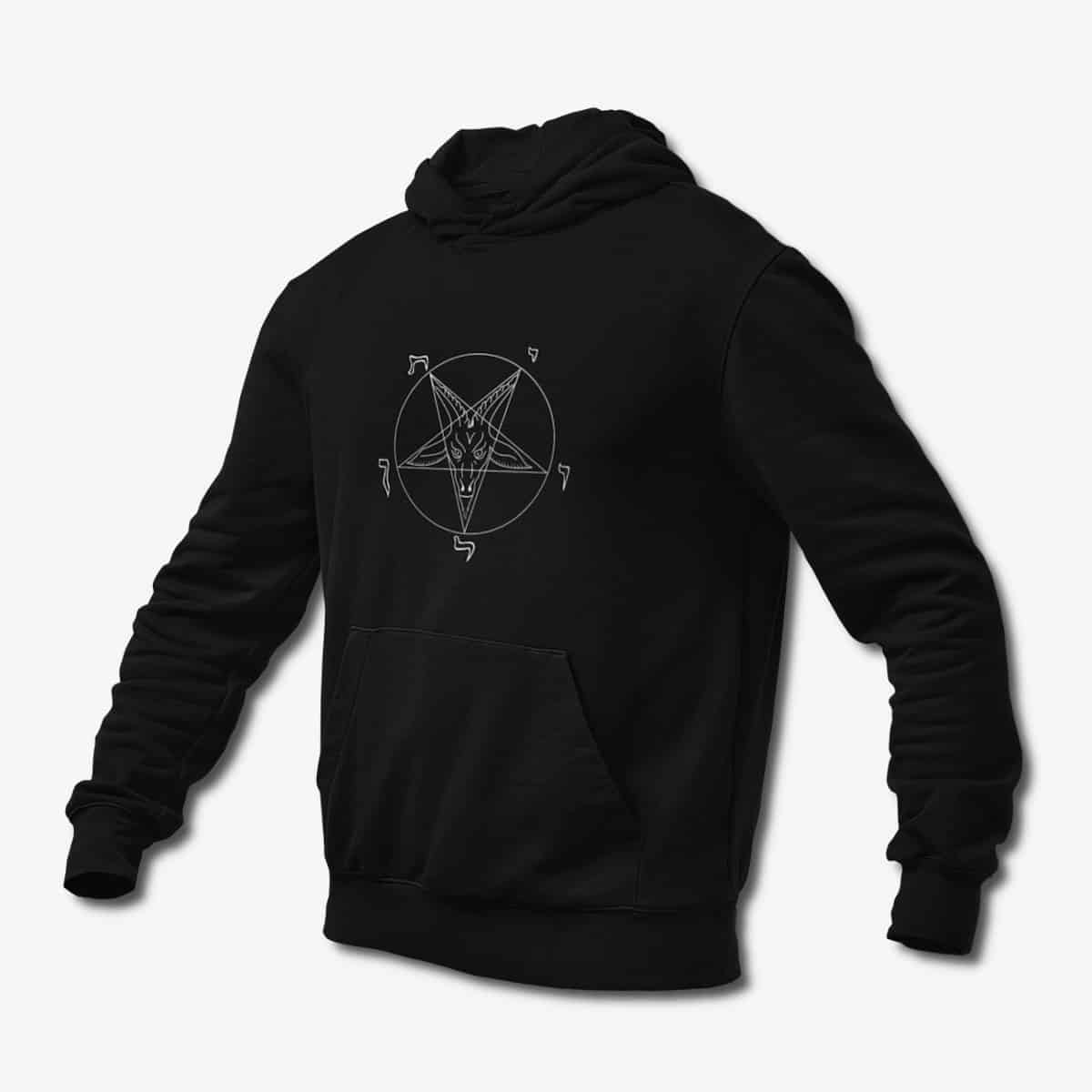 Sigil of Baphomet Goath Hoodie, Sigil of Baphomet Goath Black Hoodie