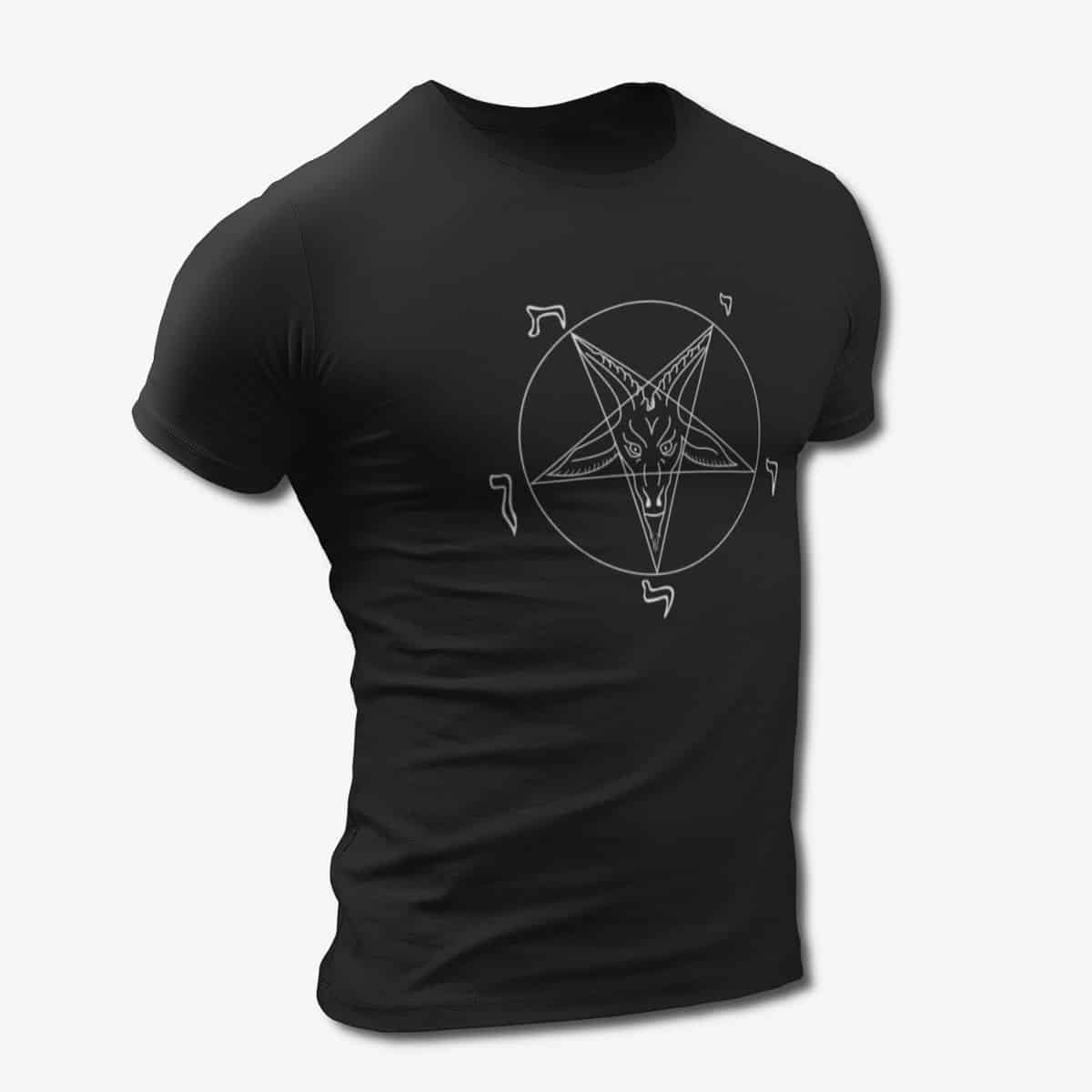 Sigil of Baphomet Goath T-Shirt, Sigil of Baphomet Goath Black T-Shirt