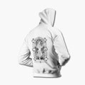 Sin of Neutrality Zip Hoodie, Sin of Neutrality Artwork White Zipper Hoodie