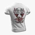 Skid Row Band T-Shirt, SkidRow Skull Artwork White Tee Shirt, Heavy Metal Merchandise