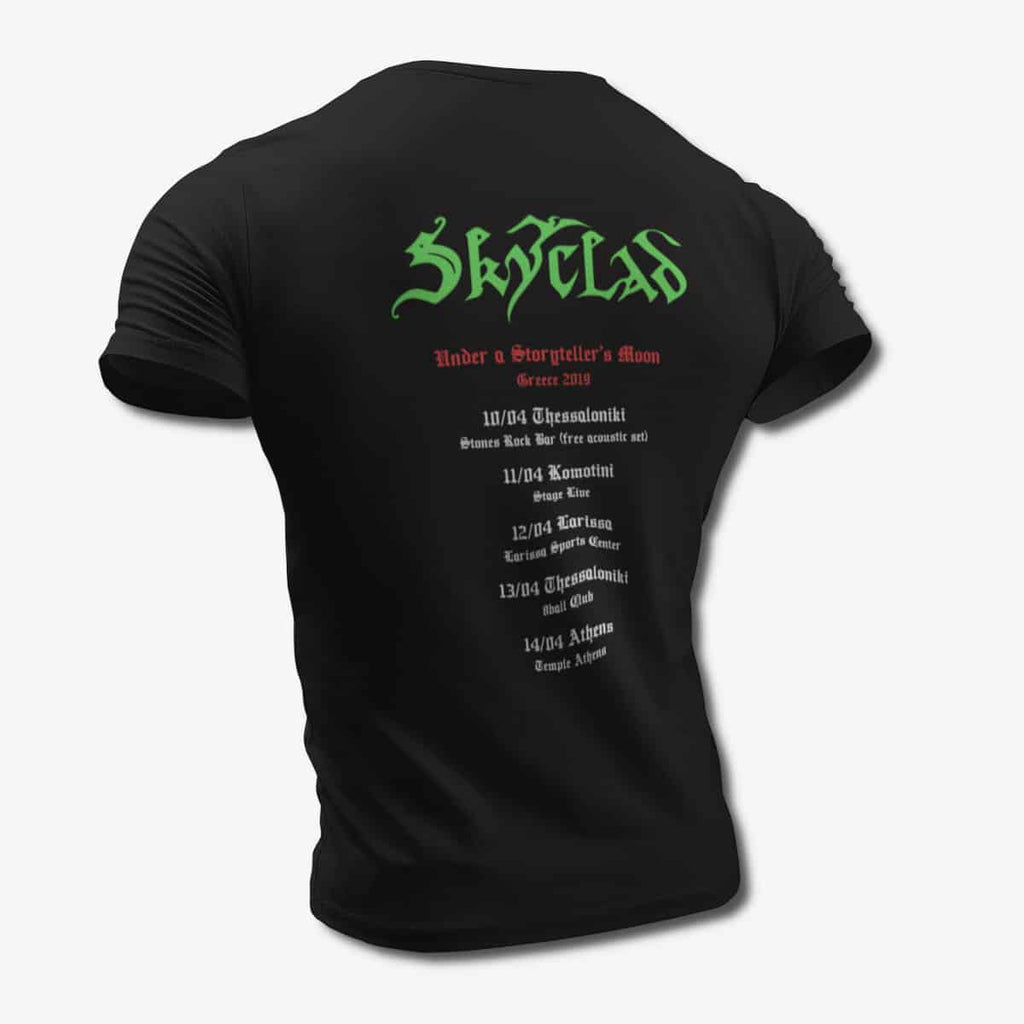 Skyclad T-Shirt, Skyclad Greek Tour 2019 Black Tee Shirt, Folk Metal Merchandise