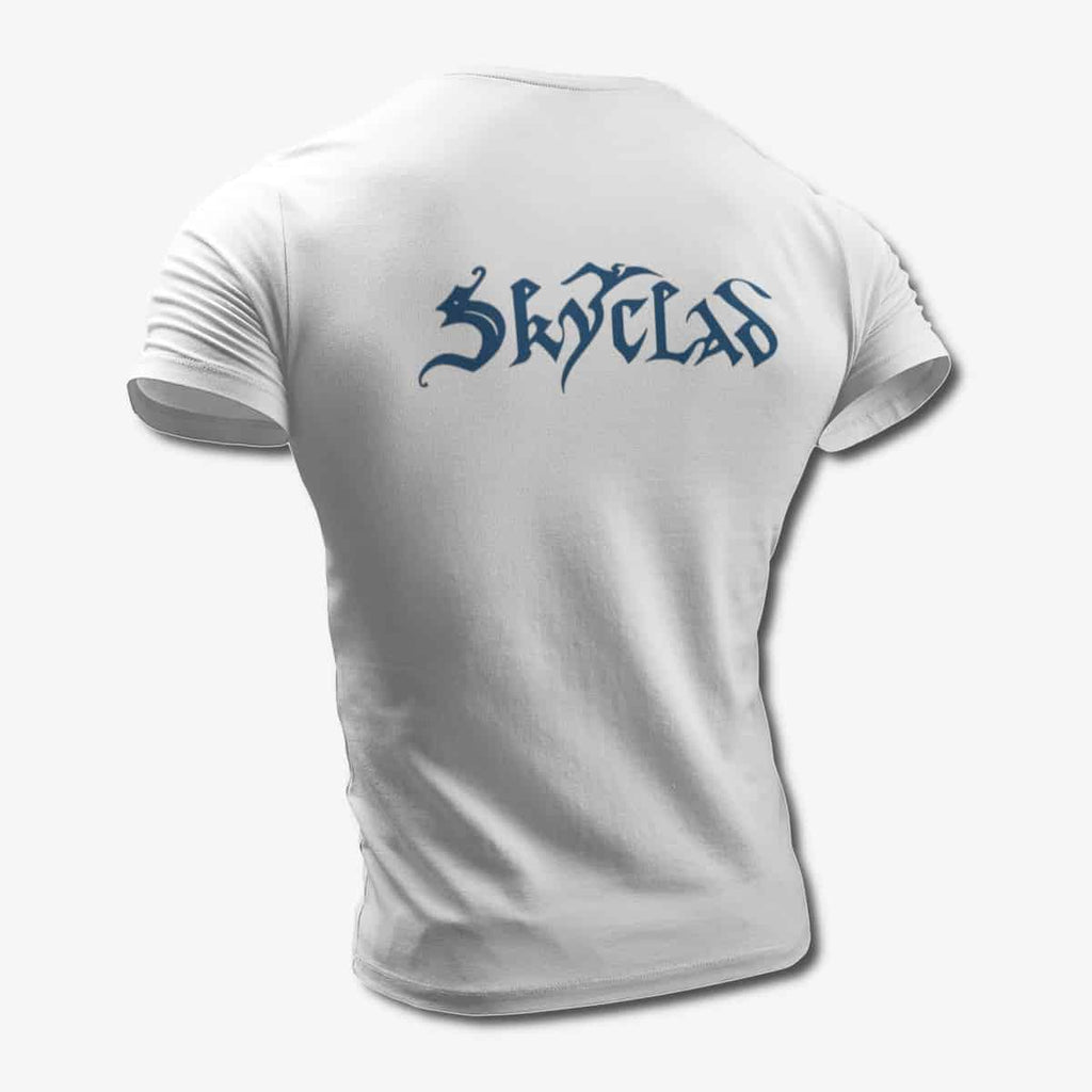 Skyclad T-Shirt, Skyclad Logo White Tee Shirt, Folk Metal Merchandise