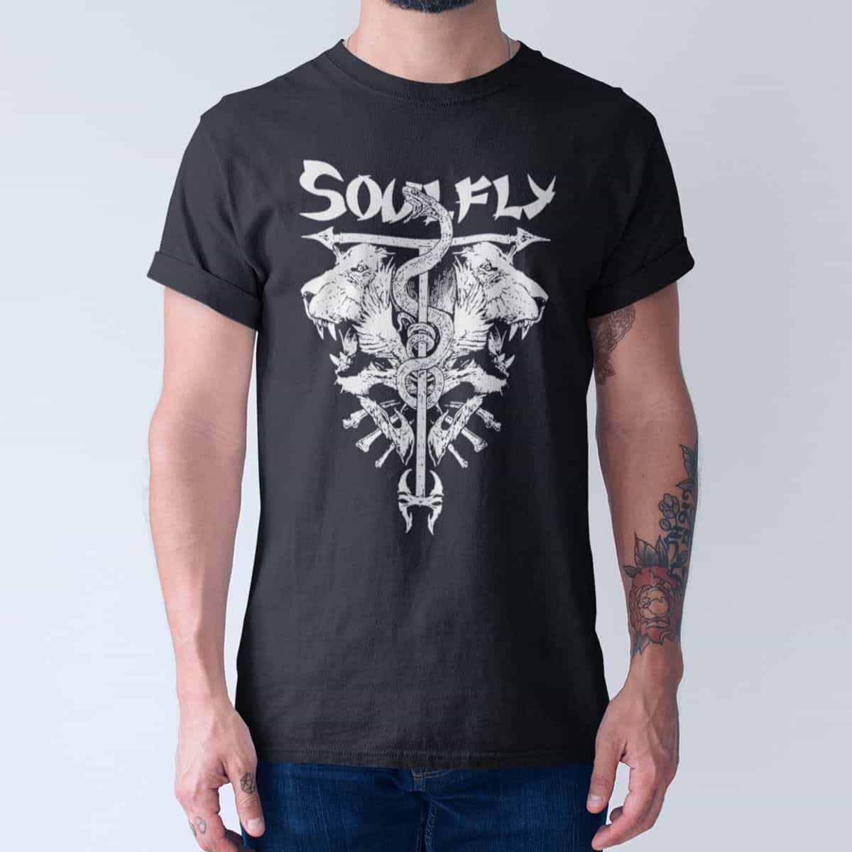 Soulfly Band T-Shirt, Soulfly Artwork Tee Shirt, Thrash Metal Merchandise