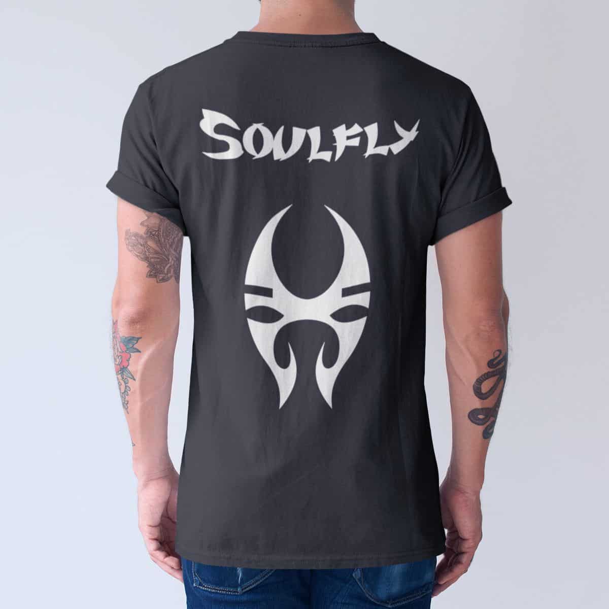 Soulfly Band T-Shirt, Soulfly Logo Tee Shirt, Thrash Metal Merchandise