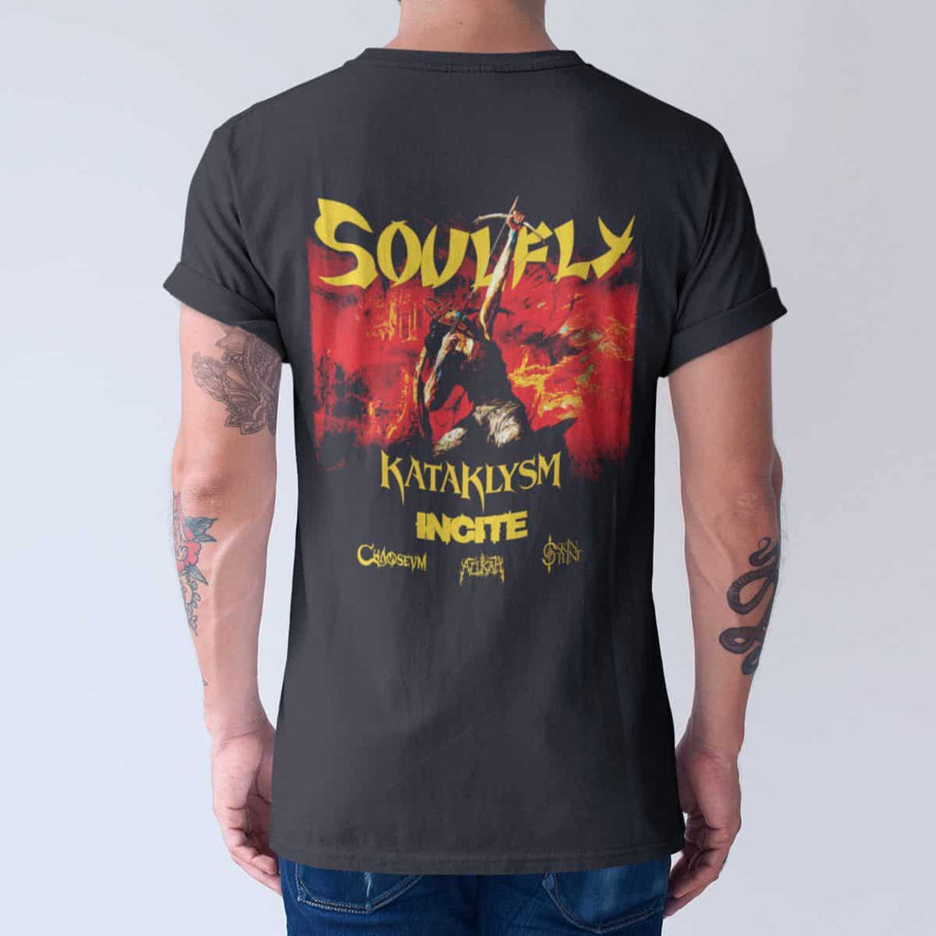 Soulfly Band T-Shirt, Soulfly Ritual Tour Artwork Tee Shirt, Thrash Metal Merchandise