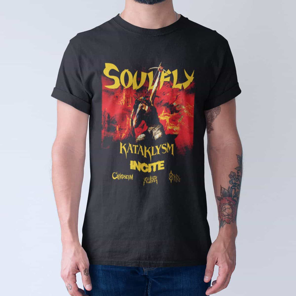 Soulfly Band T-Shirt, Soulfly Ritual Tour Artwork Tee Shirt, Thrash Metal Merchandise