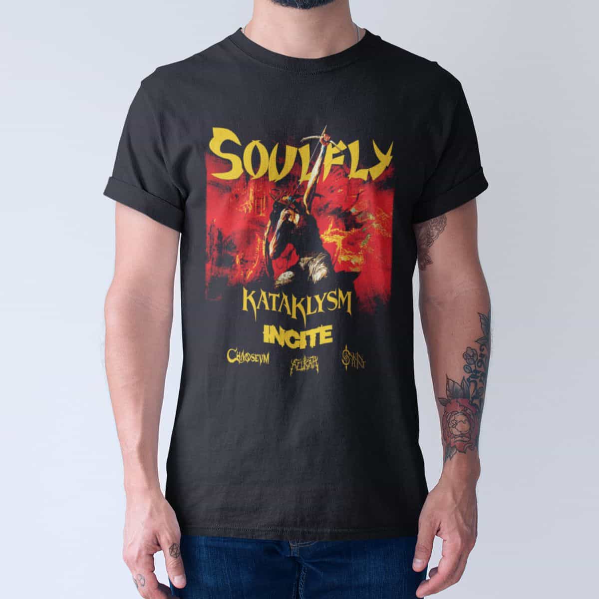 Soulfly Band T-Shirt, Soulfly Ritual Tour Artwork Tee Shirt, Thrash Metal Merchandise