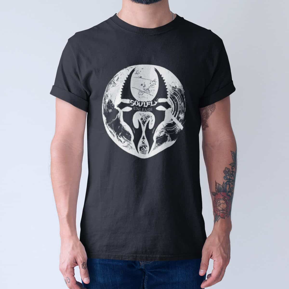 Soulfly Band T-Shirt, Soulfly Unleash Artwork Tee Shirt, Thrash Metal Merchandise