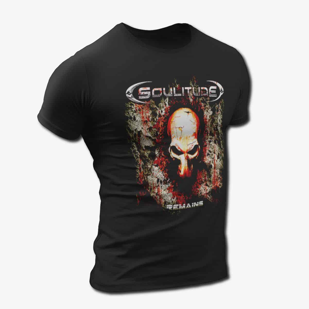 Soulitude Band T-Shirt, Soulitude Remains Tee, Death Metal Merch