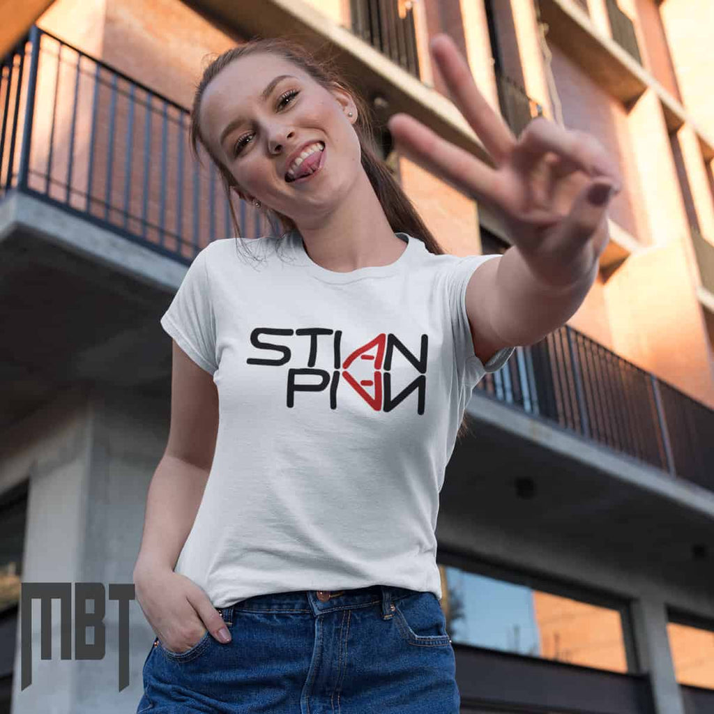 Stian Pian T-Shirt, Stian Pian Logo White Tee Shirt, Melodic Rock, Hard Rock Merchandise