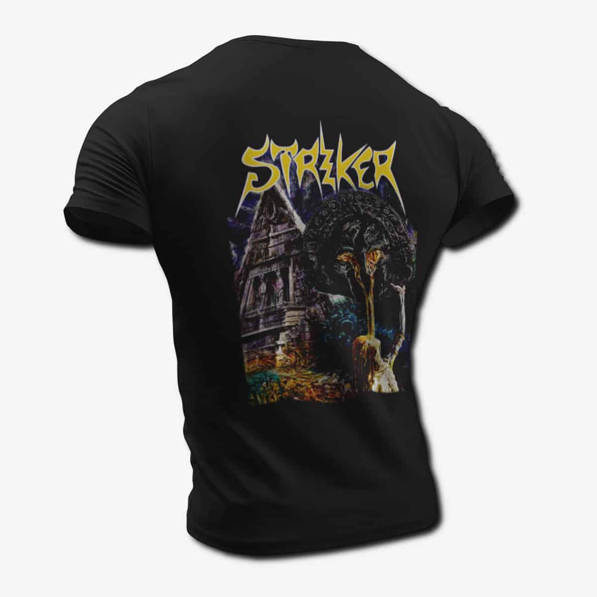 Striker T-Shirt, Striker City of Gold Black Tee Shirt, Heavy Metal Merchandise
