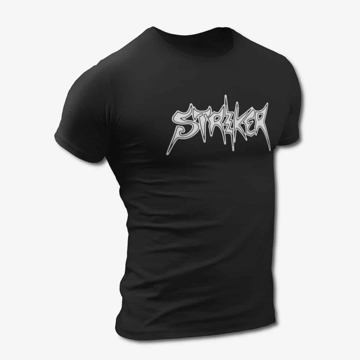 Striker T-Shirt, Striker Logo Black Tee Shirt, Heavy Metal Merchandise