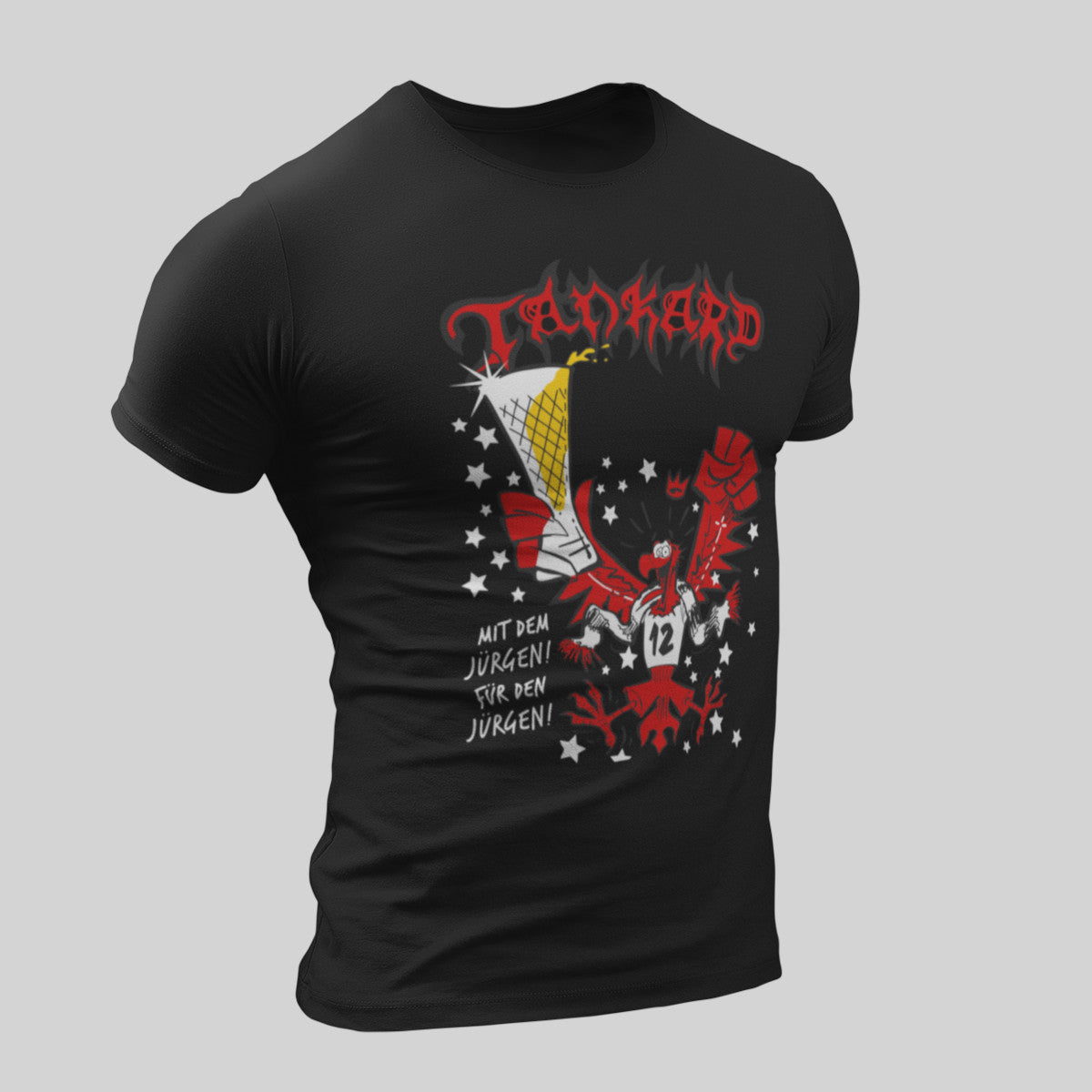 Tankard T-Shirt, Tankard Schwarz‐weiss wie Schnee Black T-Shirt
