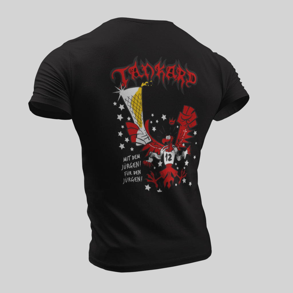 Tankard T-Shirt, Tankard Schwarz‐weiss wie Schnee Black T-Shirt