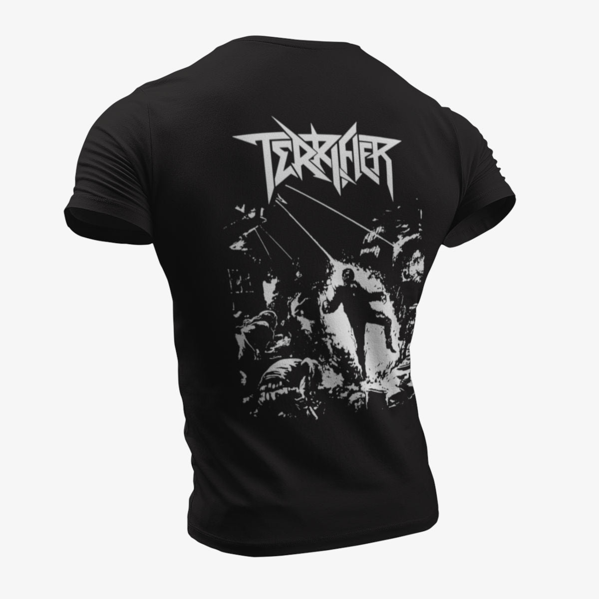 Terrifier T-Shirt, Terrifier Weapons of Thrash Destruction Black Tee Shirt, Thrash Metal Merchandise