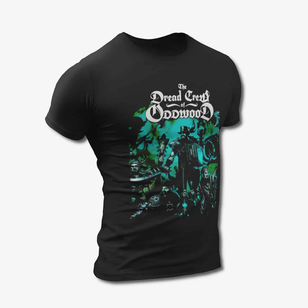 The Dread Crew of Oddwood T-Shirt, The Dread Crew of Oddwood Lawful Evil Black Tee Shirt, Folk Metal Merchandise
