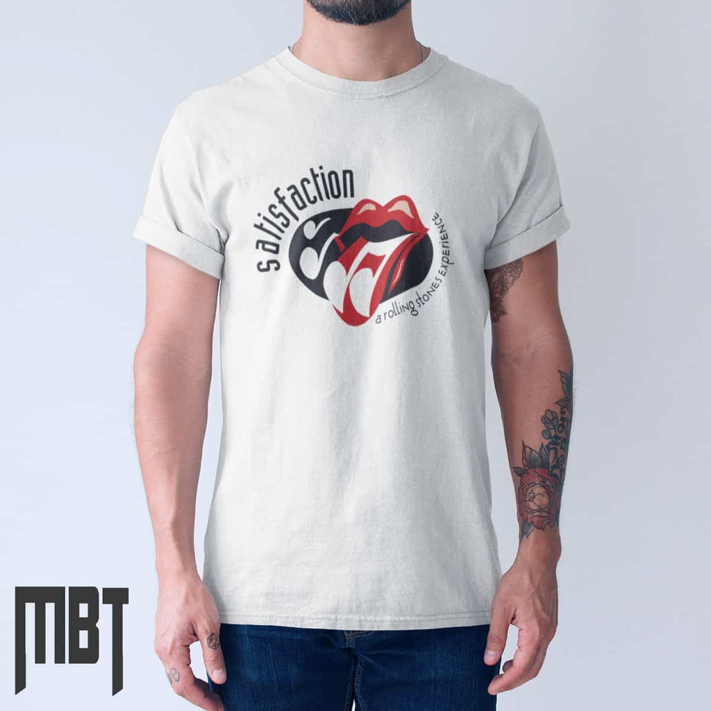 The Rolling Stones T-Shirt, The Rolling Stones Satisfaction Cover Tee-Shirt, Rock Merch