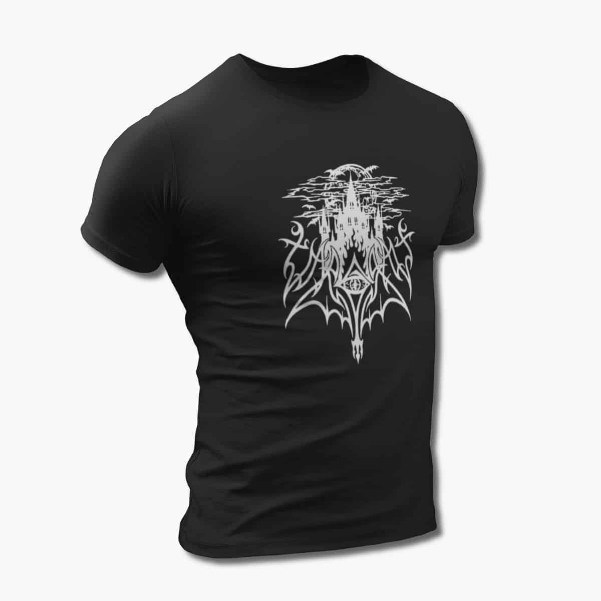 Vargrav T-Shirt, Vargrav Logo Black Tee Shirt, Black Metal Merchandise