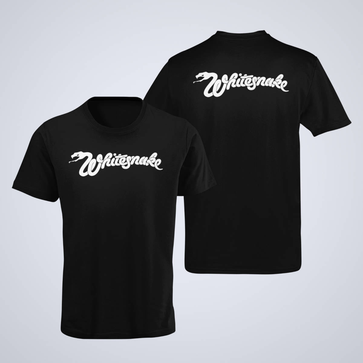 Whitesnake T-Shirt, Whitesnake Band Logo Black T-Shirt, Heavy Metal Merchandise