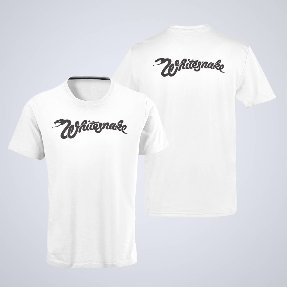 Whitesnake T-Shirt, Whitesnake Band Logo White T-Shirt, Heavy Metal Merchandise
