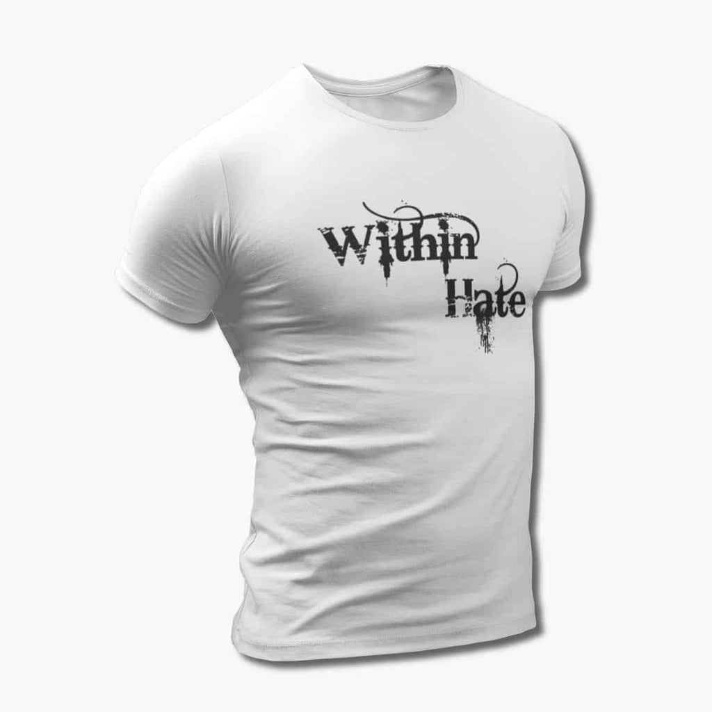 Within Hate T-Shirt, Within Hate Logo White Tee Shirt, Heavy Metal Merchandise