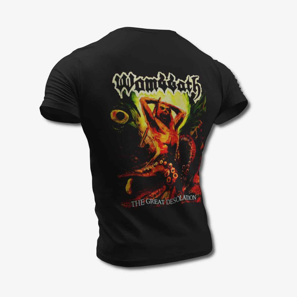 Wombbath Band T-Shirt, Wombbath The Great Desolation Cover Tee-Shirt, Death Metal Merch