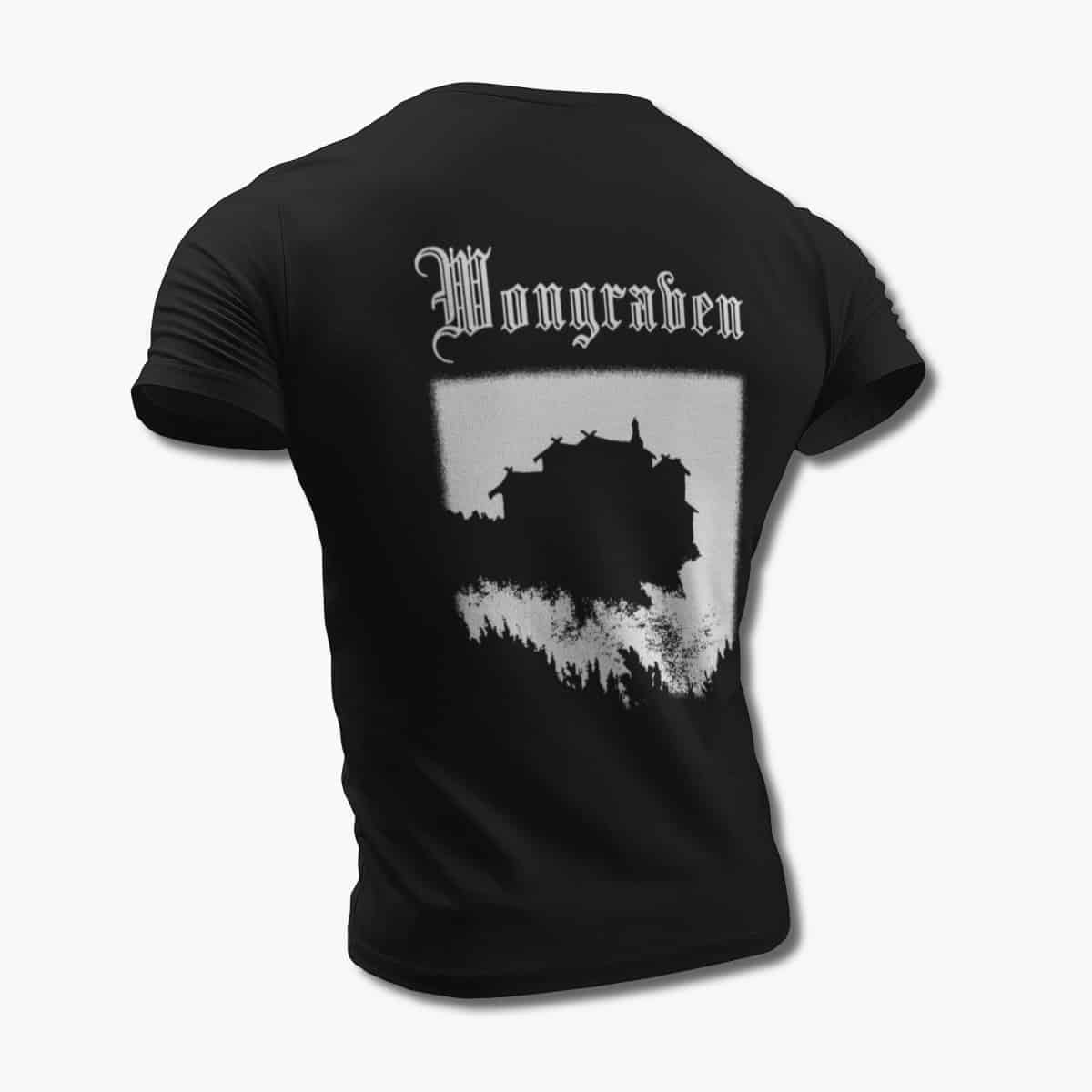Wongraven T-Shirt, Wongraven Fjelltronen Black Tee Shirt, Folk Metal Merchandise